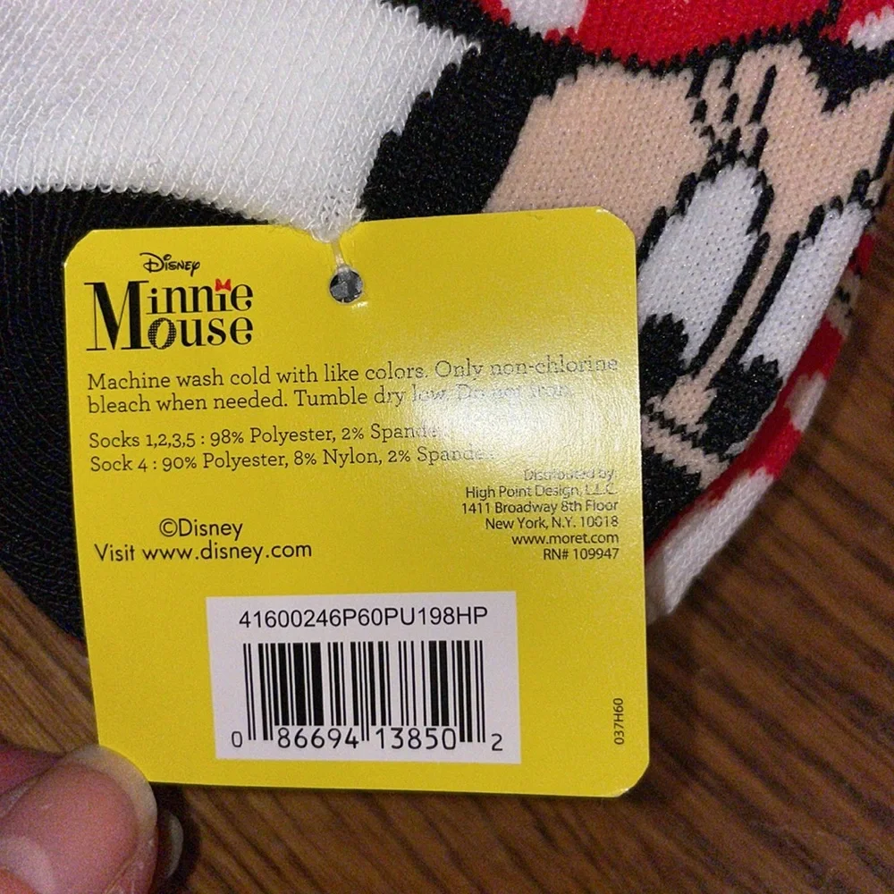 Disney Minnie Mouse, No-Shows, Shoe Size 4-10